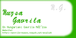 muzsa gavrila business card